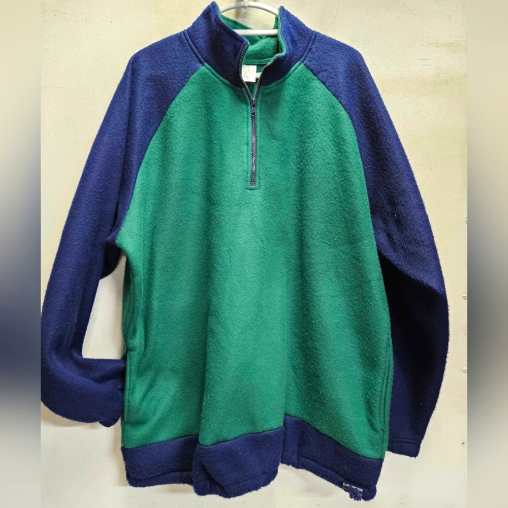 Vintage Style Studio super soft poly fleece 1/4 zip pullover sweatshirt ~ XL